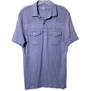 INC International Concept Men Short Sleeve Polo Blue Granite Size Small NEW